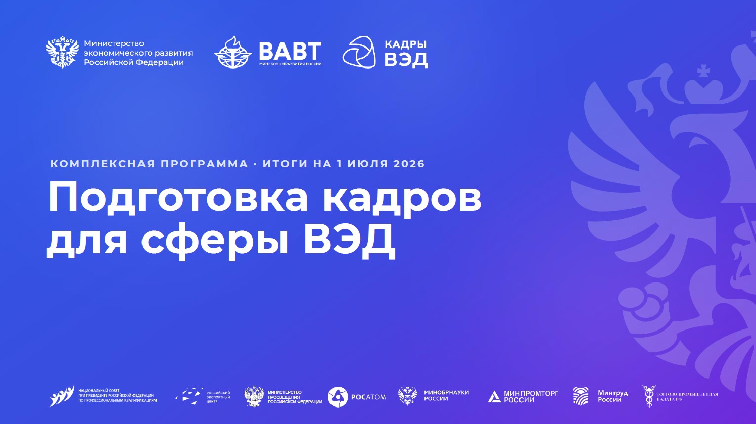 О Комплексной программе подготовки кадров для сферы внешнеэкономической деятельности до 2030 года